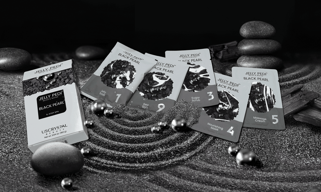 Jelly Pedi Black Pearl 5 Step: Charcoal, Pearl, and the Deep Clean Spa Pedicure Mood